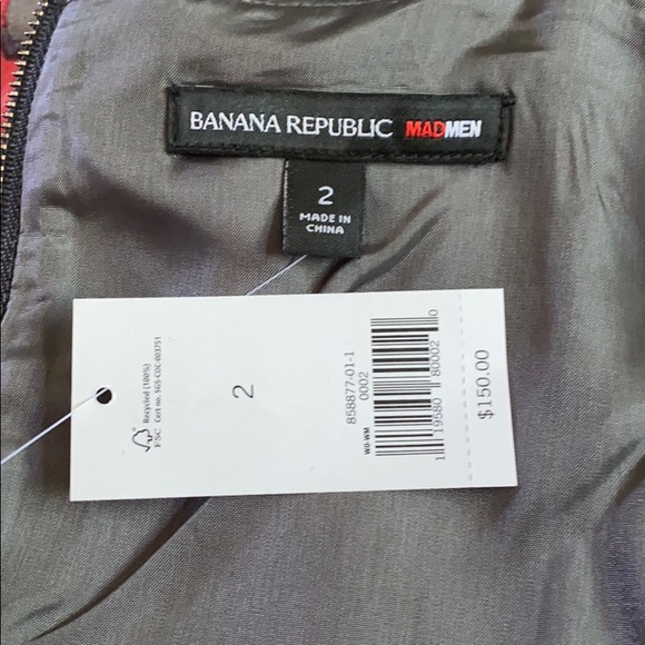 NWT!! Banana Republic MadMen Begonias Print Dress - Picture 8 of 9